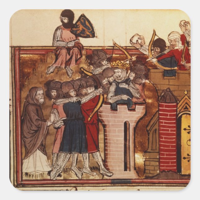 Adesivo Quadrado O ataque cruzado a Jerusalém (Frente)