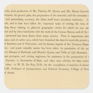 Adesivo Quadrado O atlas estatístico de Scribner