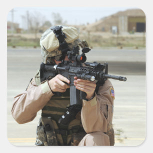 Adesivo Quadrado O aviador da força aérea de E.U. conduz a