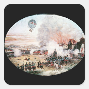 Adesivo Quadrado O balão de observação francês,