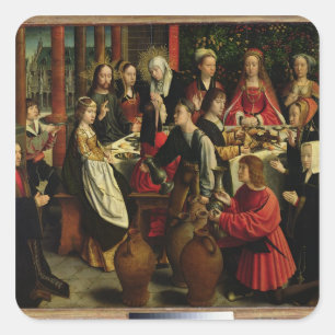 Adesivo Quadrado O Banquete do Casamento no Cana, c.1500-03