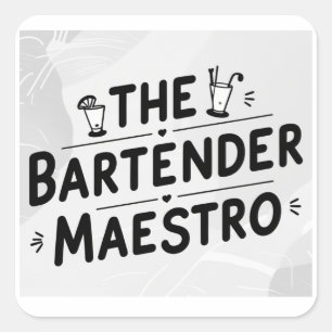 Adesivo Quadrado O barman Maestro