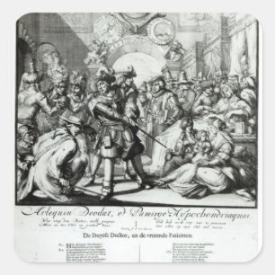 Adesivo Quadrado O bebê da bandeja de aquecimento, c.1688