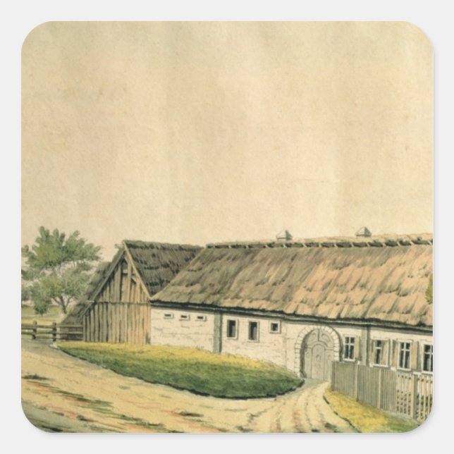 Adesivo Quadrado O berço de Franz Joseph Haydn (Frente)