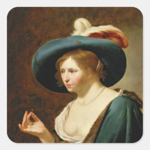 Adesivo Quadrado O Betrothal: A noiva, c.1630