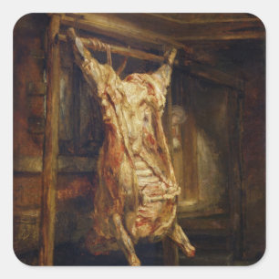Adesivo Quadrado O boi Slaughtered, 1655