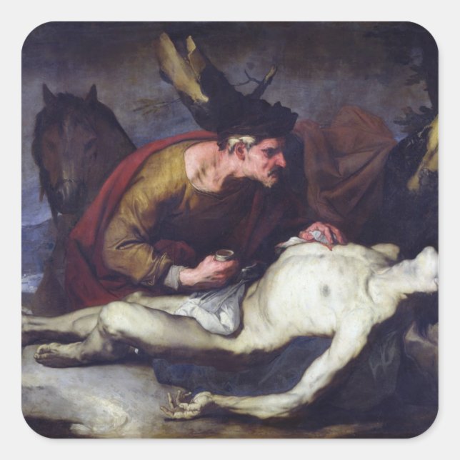 Adesivo Quadrado O Bom Samaritano (Frente)