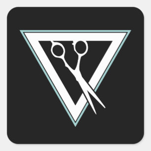 Adesivo Quadrado o cabelo scissors o triângulo