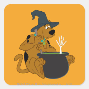 Adesivo Quadrado O caldeirão da bruxa de Scooby-Doo