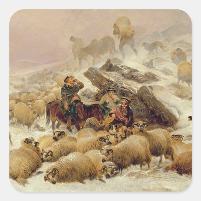 Adesivo Quadrado O calor de um Wee Dram (Frente)