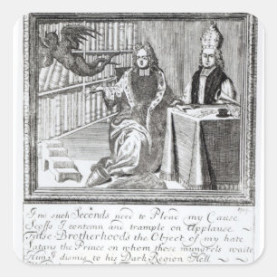 Adesivo Quadrado O campeão da igreja alta, defendendo seus própri