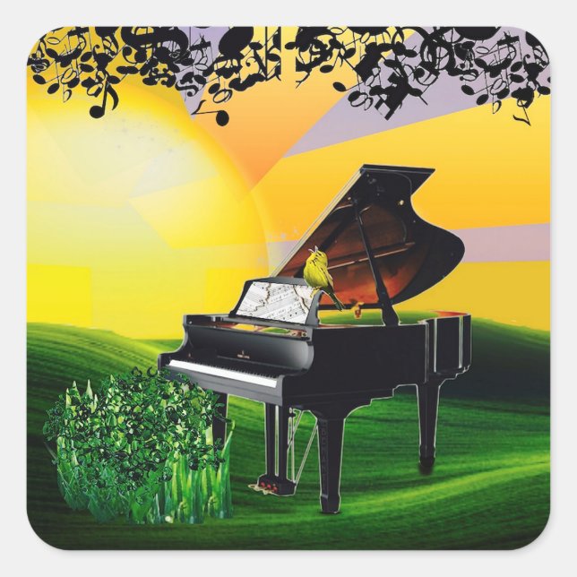 ADESIVO QUADRADO O CANÁRIO DO SOL! (Frente)