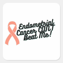 Adesivo Quadrado O Cancer Endometrial Não Me Dá Conhecimento