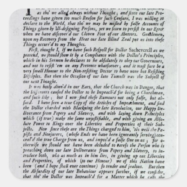 Adesivo Quadrado O Capitão da Declaração de Mobs (Frente)