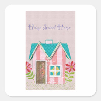 Adesivo Quadrado O Capricho da Assinatura (Rosa e Turquesa)