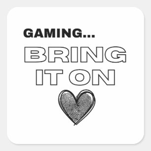 Adesivo Quadrado O Cartão Postal do Gamer