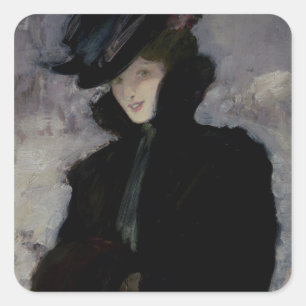 Adesivo Quadrado O casaco de pele