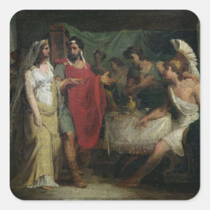 Adesivo Quadrado O casamento de Alexander o excelente e o Roxana