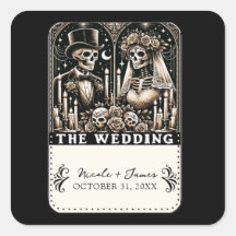 O CASAMENTO Esqueletos de Tarot Noiva e Noivo