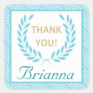 Adesivo Quadrado O casamento grego da grinalda da chave e do louro