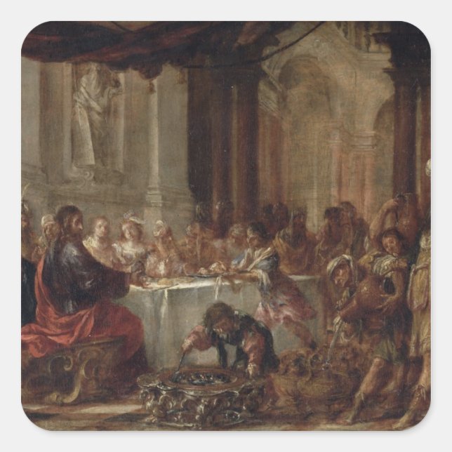 Adesivo Quadrado O Casamento no Cana, 1660 (Frente)