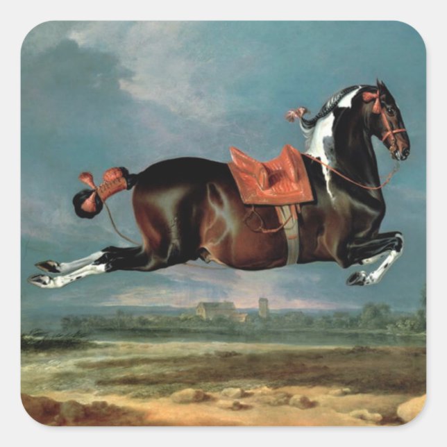 Adesivo Quadrado O Cavalo Piebaldo "Ceheroína" (Frente)