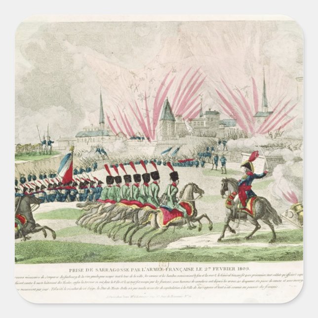 Adesivo Quadrado O cerco de Saragoça (Frente)