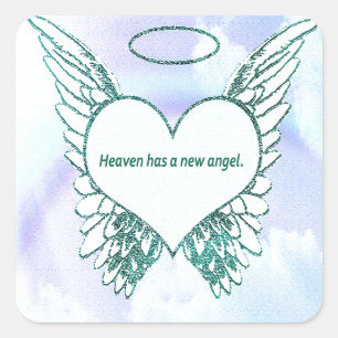Adesivo Quadrado O céu tem um anjo novo