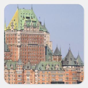 Adesivo Quadrado O Chateau Frontenac na cidade de Quebec, Canadá.