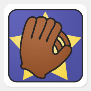 Adesivo Quadrado O clipart dos desenhos animados ostenta a estrela