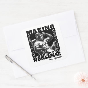 Adesivo Quadrado O comentário político fundamental de Kevin Real Go