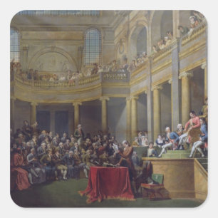 Adesivo Quadrado O comitê de Lyon, o 26 de janeiro de 1802, 1808