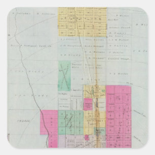 Adesivo Quadrado O Condado de Dickinson, Kansas