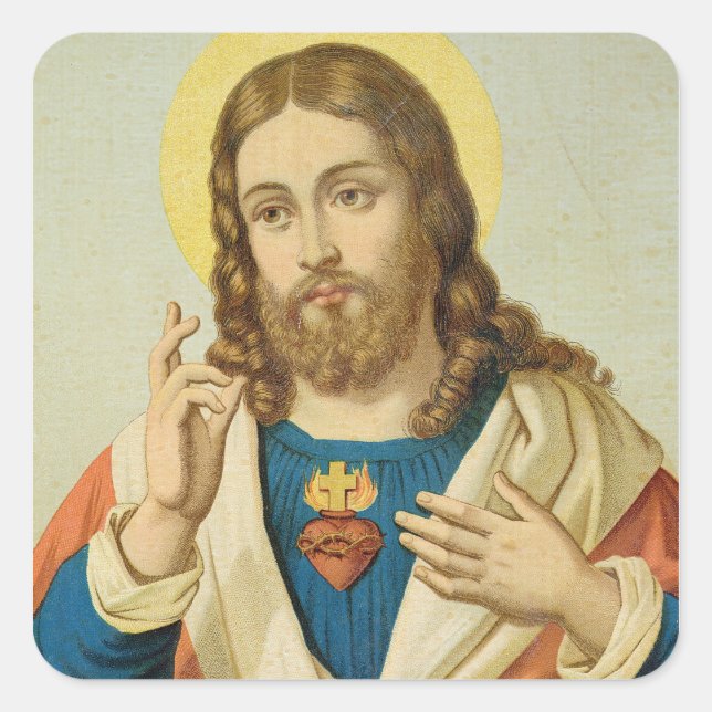 Adesivo Quadrado O Coração Sagrado (Frente)