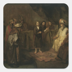 Adesivo Quadrado O cristo infantil no templo