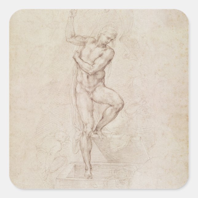 Adesivo Quadrado O Cristo Risen (Frente)