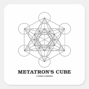 Adesivo Quadrado O cubo de Metatron (geometria sagrado)