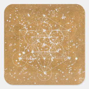 Adesivo Quadrado O cubo Stecker de Metatron