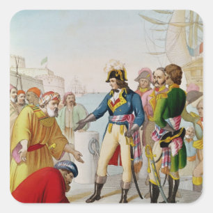 Adesivo Quadrado O desembarque de Napoleon em Alexandria