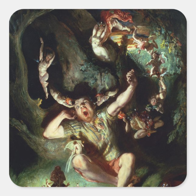 Adesivo Quadrado O desencantamento do Fundo (Frente)