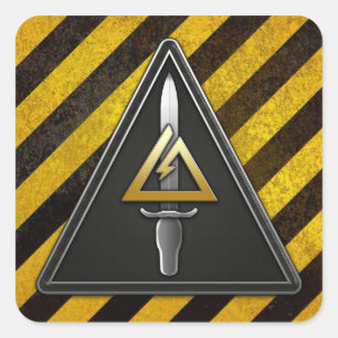 Adesivo Quadrado ø Destacamento-Delta operacional das forças