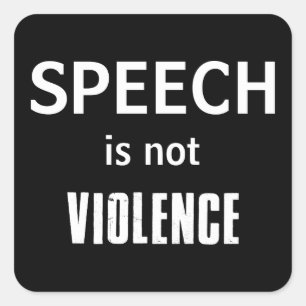 Adesivo Quadrado O Discurso Não É Violência