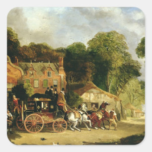 Adesivo Quadrado O Dorking e a Londres Royal Mail que sae 'do març