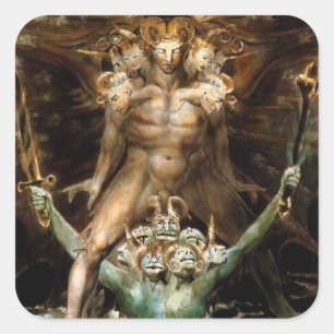 Adesivo Quadrado O Dragão Vermelho Excelente e a Besta do Mar