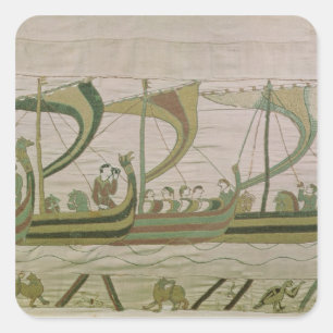 Adesivo Quadrado O duque William e sua frota cruza o canal