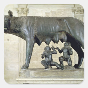 Adesivo Quadrado O Ela-Lobo de Capitoline