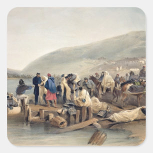Adesivo Quadrado O embarque do doente em Balaklava