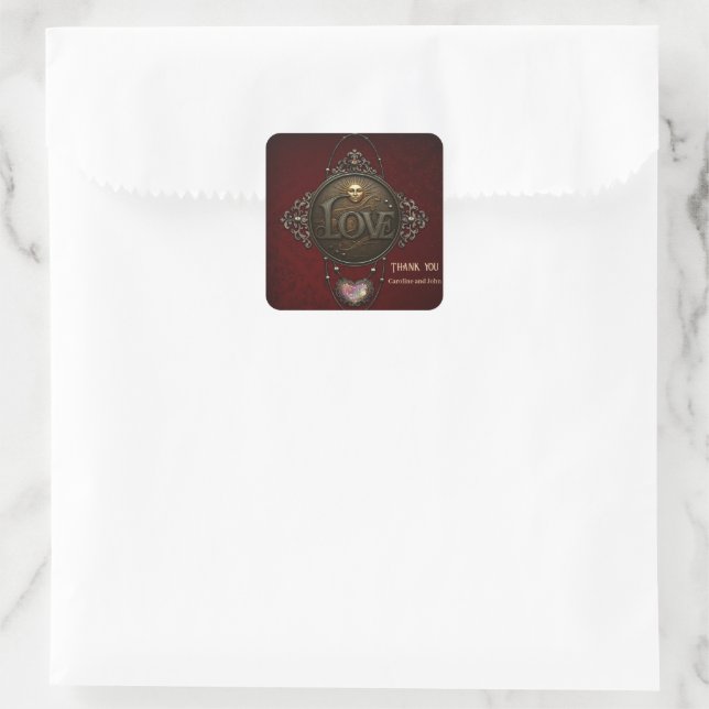 Adesivo Quadrado O Emblema do Amor. (Bolsa)