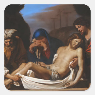 Adesivo Quadrado O entusiasmo da arte religiosa Guercino