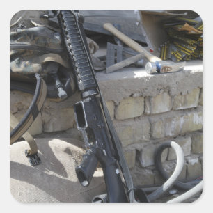 Adesivo Quadrado O equipamento de um Marinho